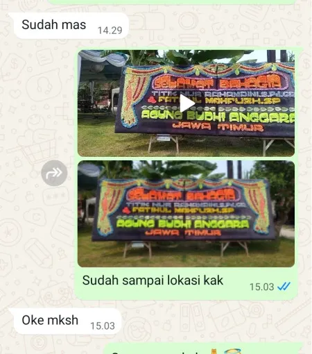 Pengiriman Papan Bunga Keranggan
